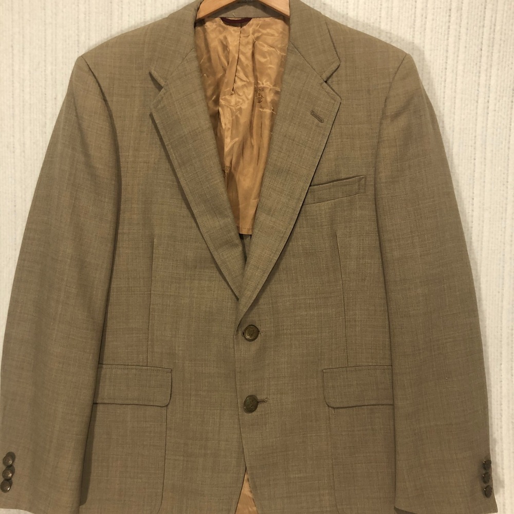 Jack Nicklaus Golden Bear Hart Schaffner Marx Tan Blazer Sport Coat Raleighs